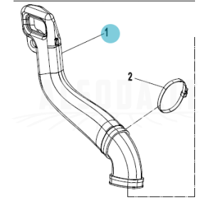 0800-1110B0-20000 INLET PIPE, AIR FILTER