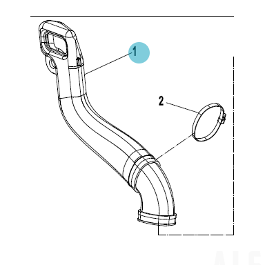 0800-1110B0-20000 INLET PIPE, AIR FILTER