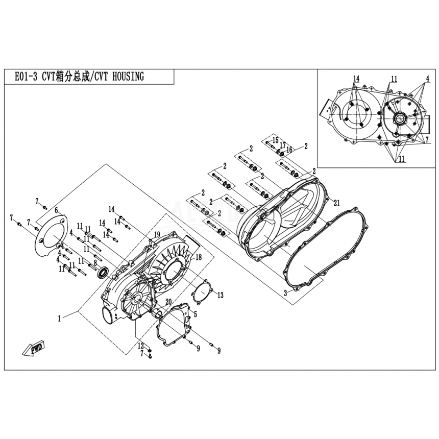 0GR0-013101 CVT vidinis dangtis Nr. 18