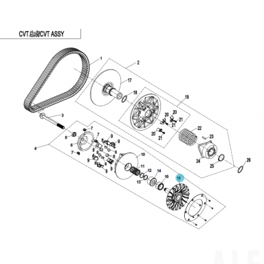 0JWA-051200 DRIVE FIXED PULLEY ASSY