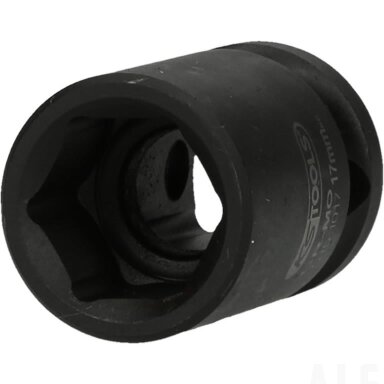 1/2" šešiakampė smūginė galvutė, trumpa 17mm, KS Tools