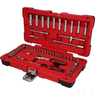 1/4 "galvučių rinkinys, 52 vnt., KS Tools