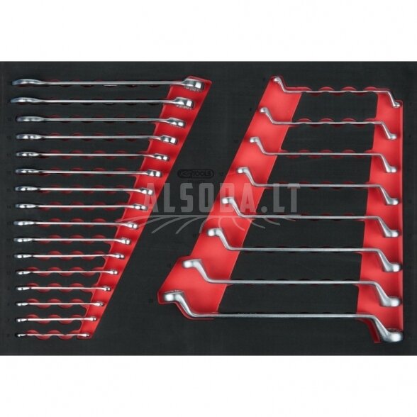 215 dalių įrankių vežimėlis KS TOOLS RACINGline, 7 stalčiai, su priedais 1