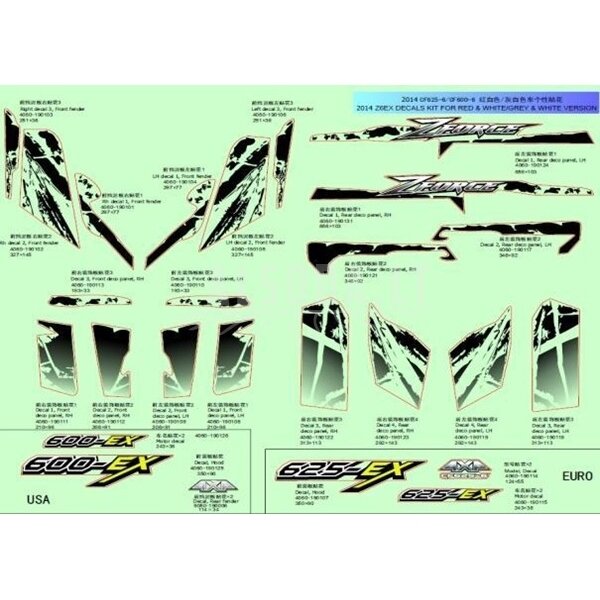 4060-1900E0-1000 DECAL KIT 4060-1900E0-1000 DECAL KIT