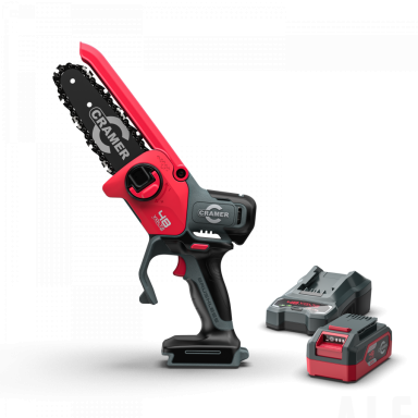 48V Mini-Chainsaw with Oiler Kit (incl. 1x 2Ah, Single Slot Charger, Soft Bag), Cramer