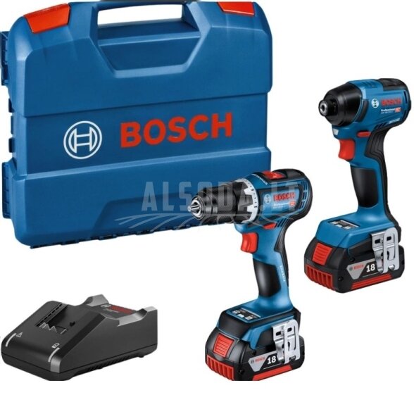 5 dalių akumuliatorinių įrankių rinkinys BOSCH GSR + GDR 5 dalių akumuliatorinių įrankių rinkinys BOSCH GSR + GDR