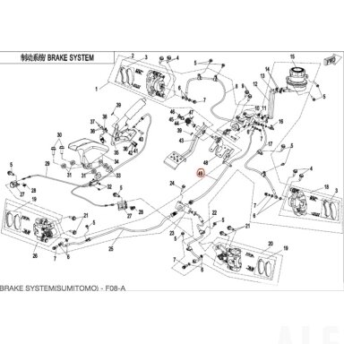 5BWB-081060 FLUID PIPE,REAR BRAKE ZFORCE Nr. 49