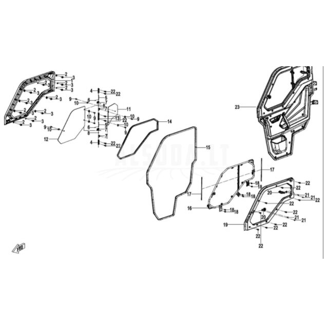 5HY0-371007 GLASS RETAINER PLATE 5HY0-371007 GLASS RETAINER PLATE