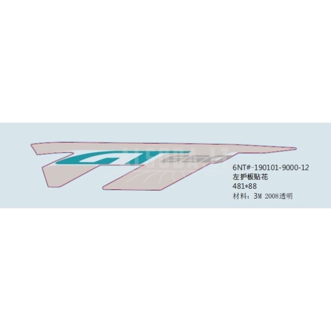 6NT#-190101-9000-12 DECAL, LH PROTECTION PANEL 6NT#-190101-9000-12 DECAL, LH PROTECTION PANEL