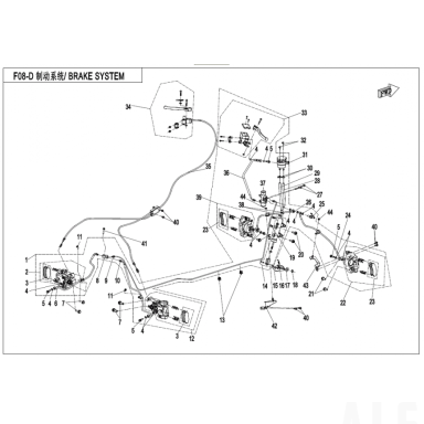 7020-081020 MASTER CYLINDER, HAND BRAKE CFMOTO 450 Nr. 33