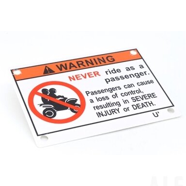 9010-190004 WARNING LABEL, PASSENGER