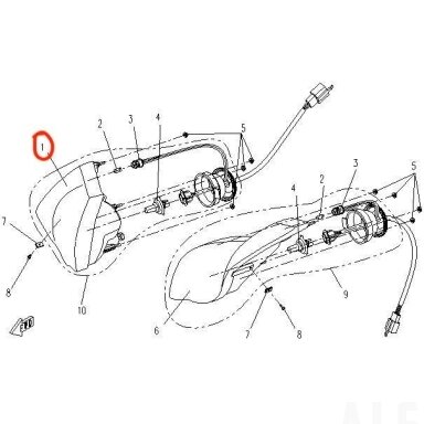 9050-160120-20000 headlight RH