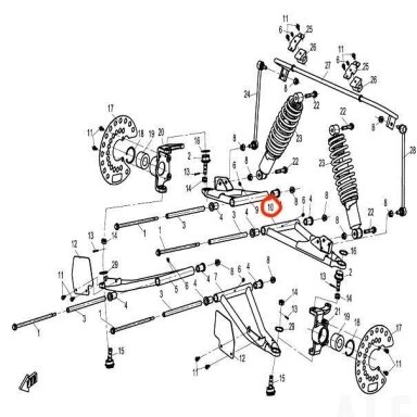 9060-050110-1000 FRONT UPPER SWING ARM,LH SSV 625 12-16