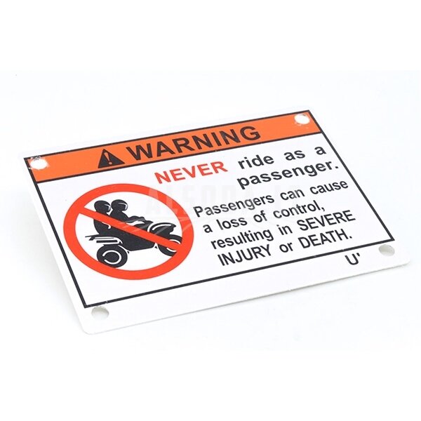 9010-190004 WARNING LABEL, PASSENGER 9010-190004 WARNING LABEL, PASSENGER