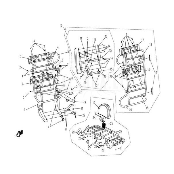 901A-140300 901a-140300 backrest bracket CFMOTO500-2A 901A-140300 901a-140300 backrest bracket CFMOTO500-2A