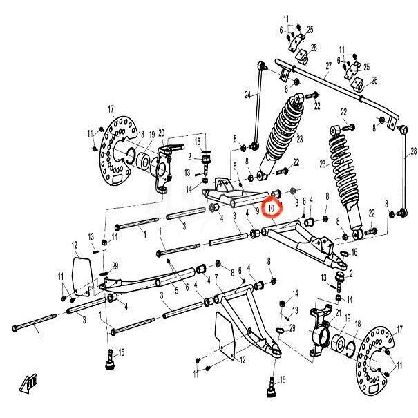 9060-050110-1000 FRONT UPPER SWING ARM,LH SSV 625 12-16 9060-050110-1000 FRONT UPPER SWING ARM,LH SSV 625 12-16