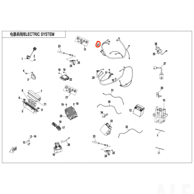 9AWA-150300-20000 AUXILIARY CABLE, EFI Nr. 27