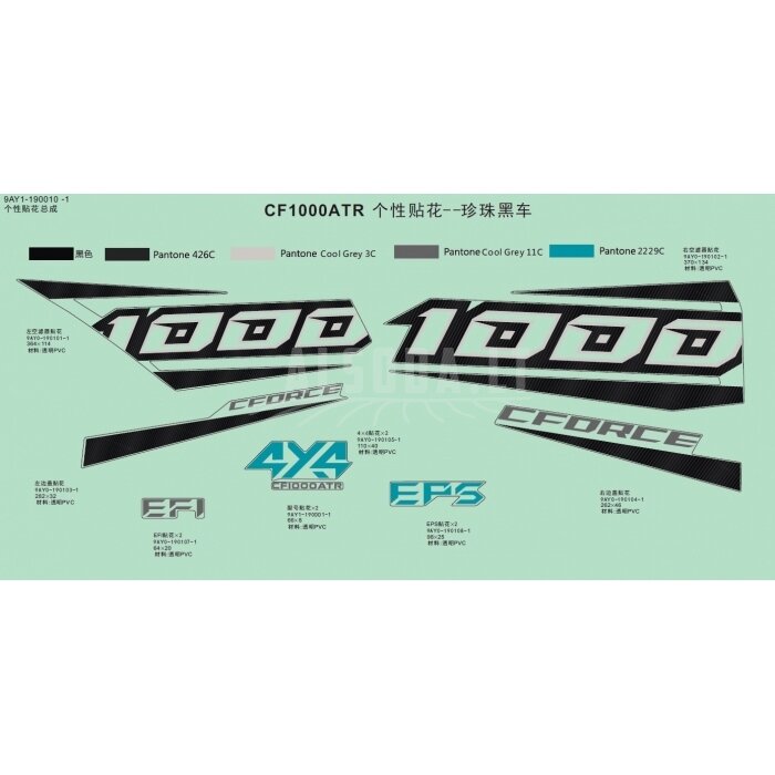 9AY1-190010-10000 DECAL ASSY 9AY1-190010-10000 DECAL ASSY