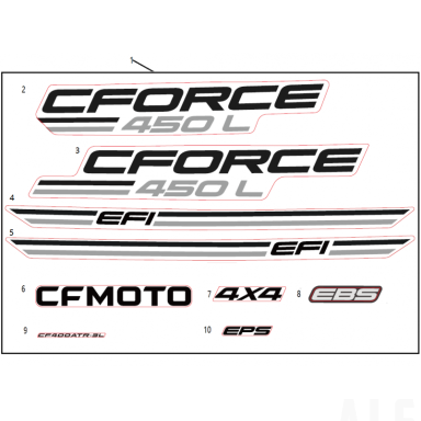 9CQV-190020-7000-10 DECAL KIT