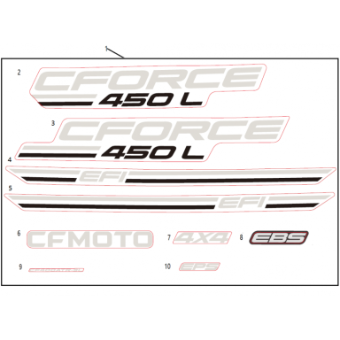9CQV-190020-7000-11 DECAL KIT