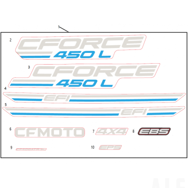 9CQV-190020-7000-12 DECAL KIT