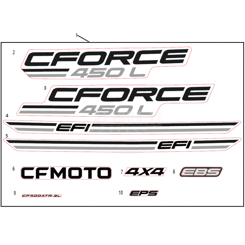 9CQV-190020-7000-10 DECAL KIT