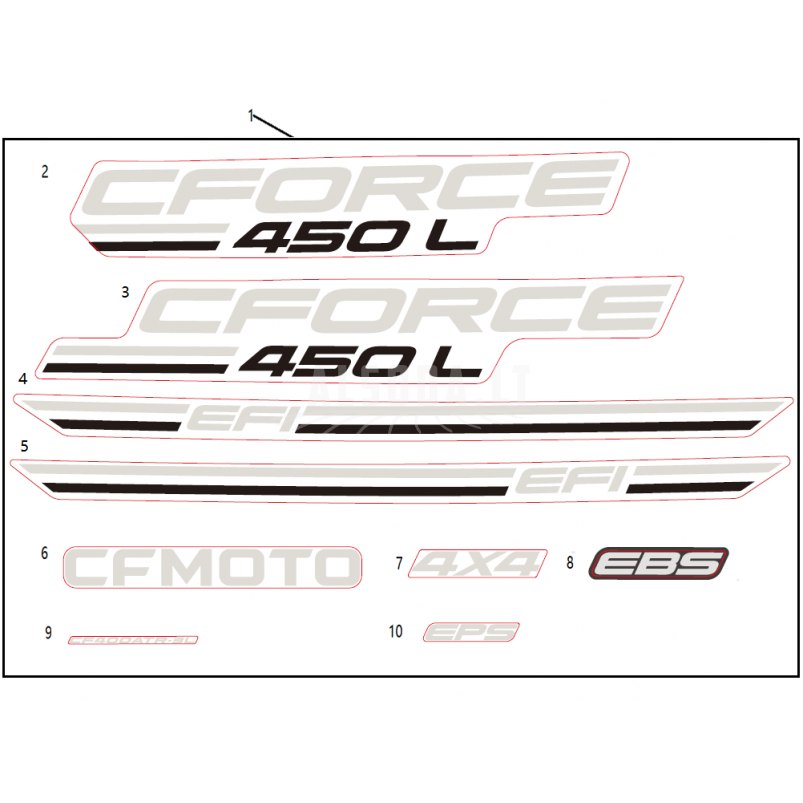 9CQV-190020-7000-11 DECAL KIT