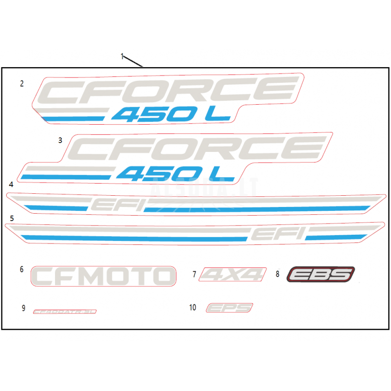 9CQV-190020-7000-12 DECAL KIT 9CQV-190020-7000-12 DECAL KIT