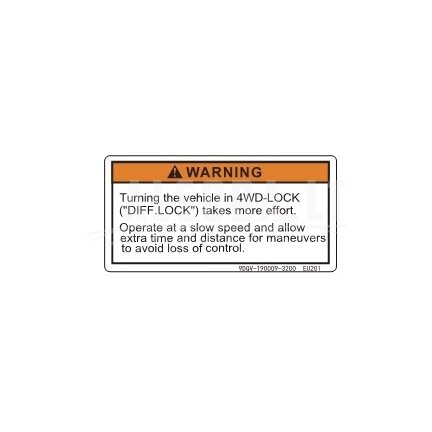 9DQV-190009-3200 WARNING LABEL, 4WD OPERATION 9DQV-190009-3200 WARNING LABEL, 4WD OPERATION