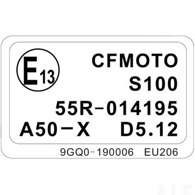 9GQ0-190006 LABEL, TOWING