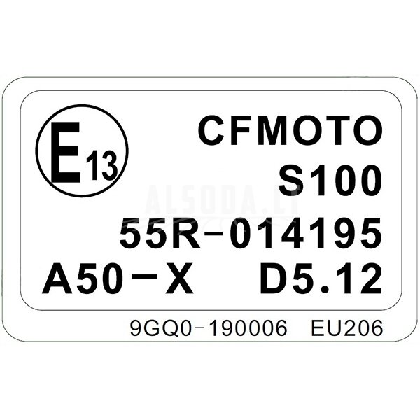 9GQ0-190006 LABEL, TOWING 9GQ0-190006 LABEL, TOWING