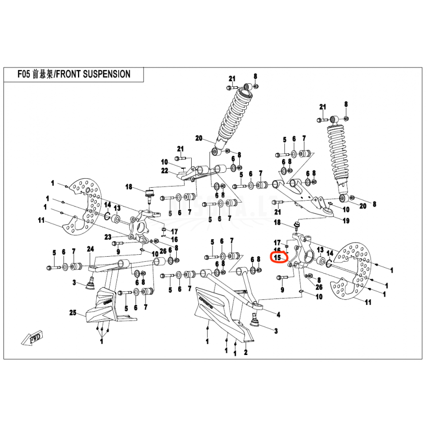 9GQ0-050701 STEERING KNUCKLE , LH CFORCE 400 9GQ0-050701 STEERING KNUCKLE , LH CFORCE 400