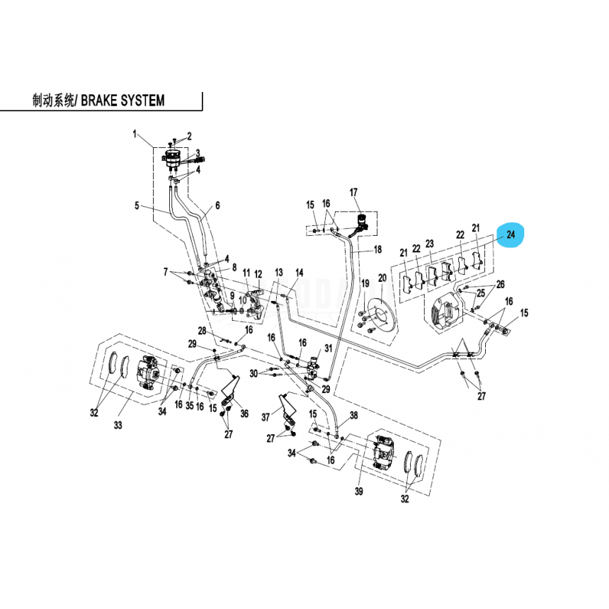 9GQS-081100-10000 REAR BRAKE CALIPER ASSY