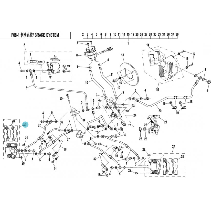 9GQS-081200 FRONT BRAKE CALIPER, RH 9GQS-081200 FRONT BRAKE CALIPER, RH