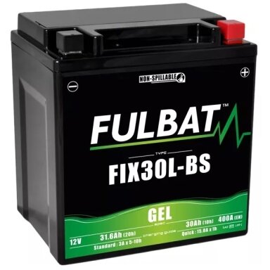 Akumuliatorius GEL 30AH 400A -/+ 12V 164X125X175mm