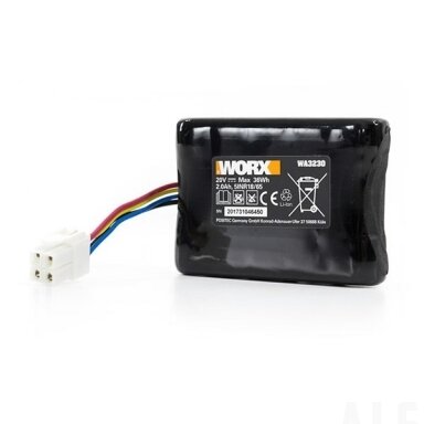 Akumuliatorius Li-ion 2.0Ah 20V WR105SI, Worx Akumuliatorius Li-ion 2.0Ah 20V WR105SI, Worx