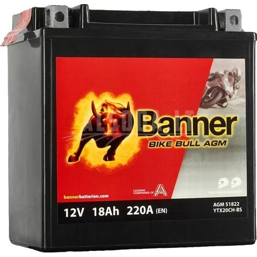 Akumuliatorius Banner YTX20CH-BS 12V18AH 150X87X161MM Akumuliatorius Banner YTX20CH-BS 12V18AH 150X87X161MM