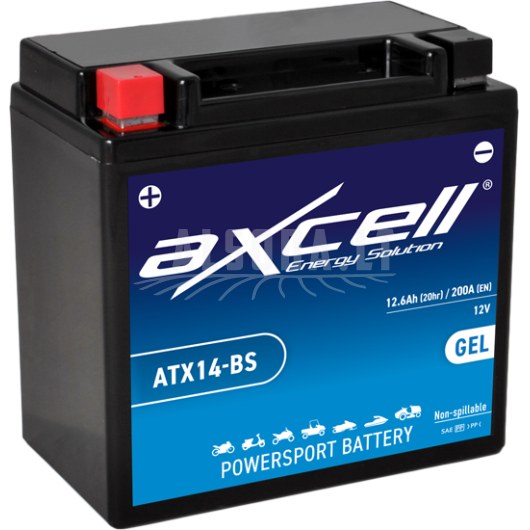 Akumuliatorius Axcell 12 Ah GEL 12V 200A 150x87x145mm Akumuliatorius Axcell 12 Ah GEL 12V 200A 150x87x145mm