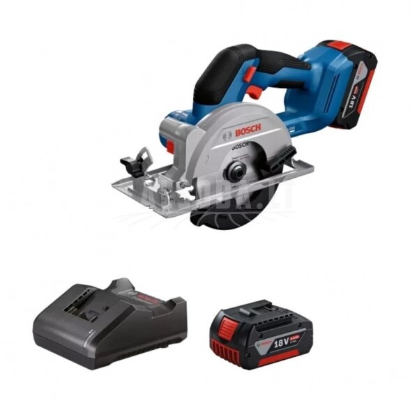 Akumuliatorinis diskinis pjūklas BOSCH GKS 18V-51 2x4,0Ah CT Akumuliatorinis diskinis pjūklas BOSCH GKS 18V-51 2x4,0Ah CT