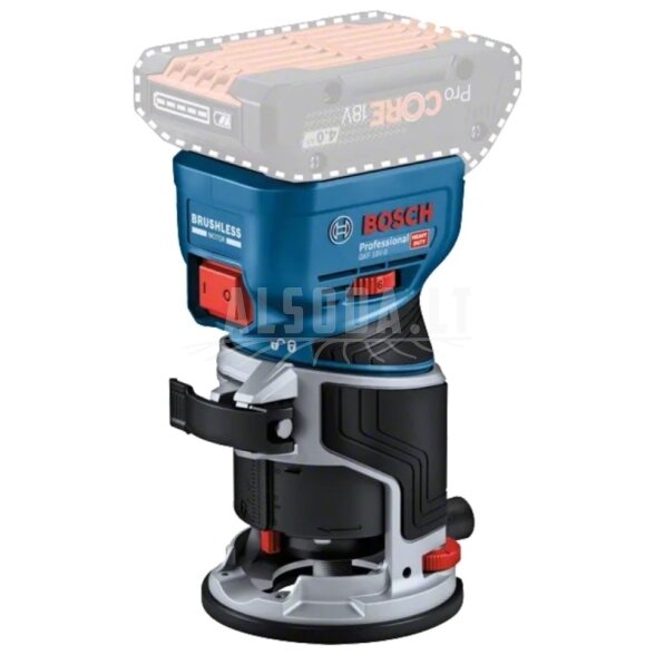 Akumuliatorinis frezeris BOSCH GKF 18V-8 Solo CT 1 Akumuliatorinis frezeris BOSCH GKF 18V-8 Solo CT 1