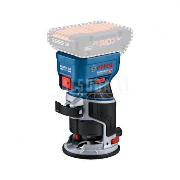 Akumuliatorinis frezeris BOSCH GKF 18V-8 Solo LB 1 Akumuliatorinis frezeris BOSCH GKF 18V-8 Solo LB 1