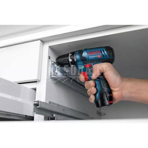 Akumuliatorinis gręžtuvas-suktuvas BOSCH GSR 12V-15, LB 2x2.0, GAL 12V-40 2 Akumuliatorinis gręžtuvas-suktuvas BOSCH GSR 12V-15, LB 2x2.0, GAL 12V-40 2