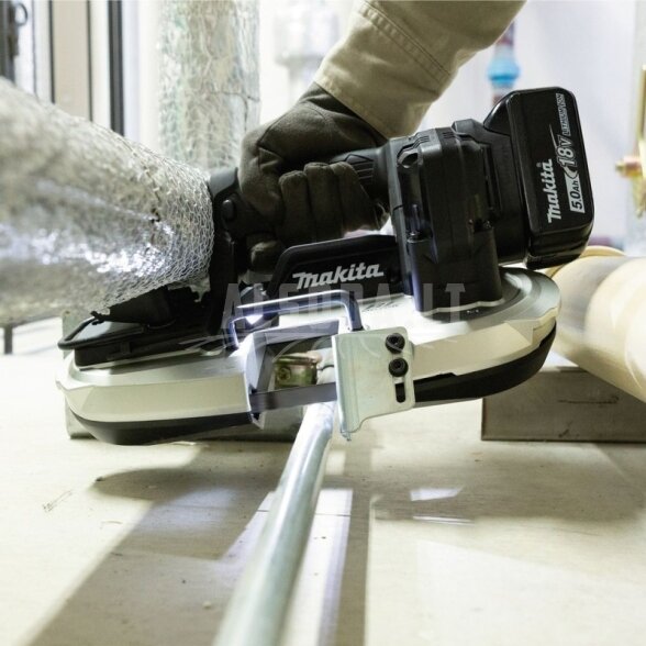 Akumuliatorinis juostinis pjūklas MAKITA DPB184Z 4 Akumuliatorinis juostinis pjūklas MAKITA DPB184Z 4