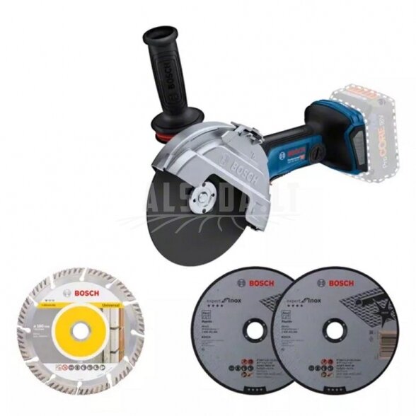 Akumuliatorinis kampinis šlifuoklis BOSCH Biturbo GWS 18V-180 PC C Solo Akumuliatorinis kampinis šlifuoklis BOSCH Biturbo GWS 18V-180 PC C Solo