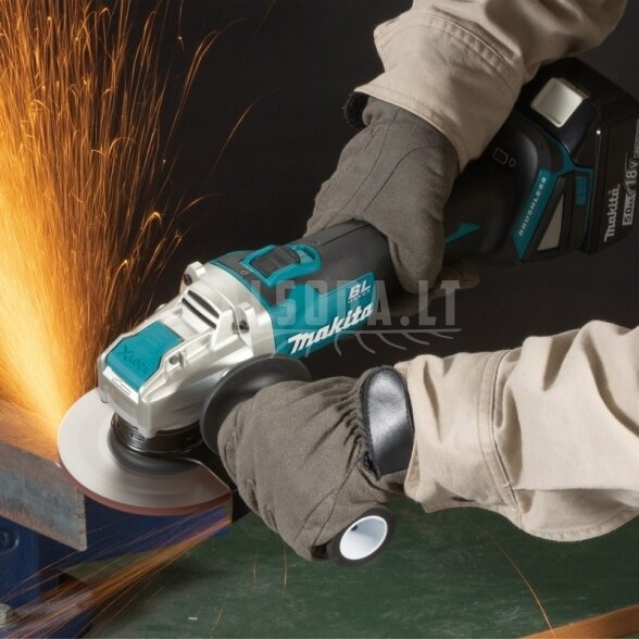 Akumuliatorinis kampinis šlifuoklis X-Lock MAKITA DGA521ZX1 4