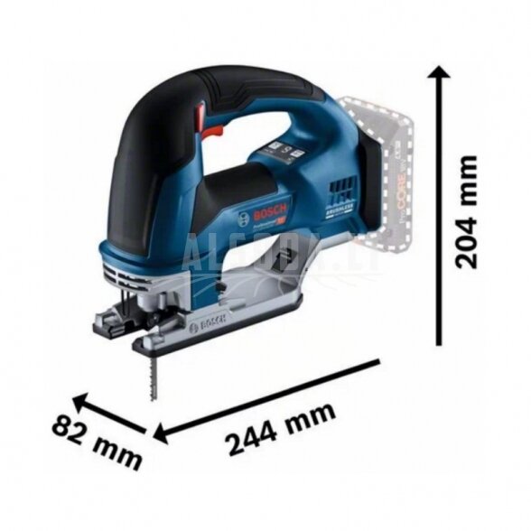 Akumuliatorinis siaurapjūklis BOSCH GST 18V-155 BC CT Solo 1 Akumuliatorinis siaurapjūklis BOSCH GST 18V-155 BC CT Solo 1