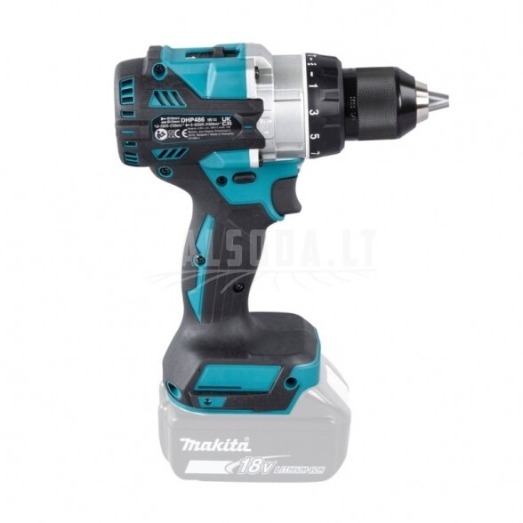 Akumuliatorinis smūginis gręžtuvas MAKITA DHP486Z 2 Akumuliatorinis smūginis gręžtuvas MAKITA DHP486Z 2
