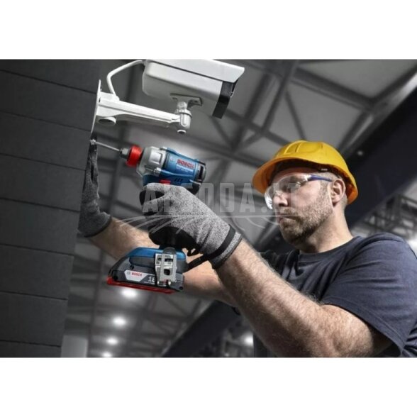 Akumuliatorinis smūginis suktuvas/veržliasukis BOSCH GDX 18V-285 Solo CT 2