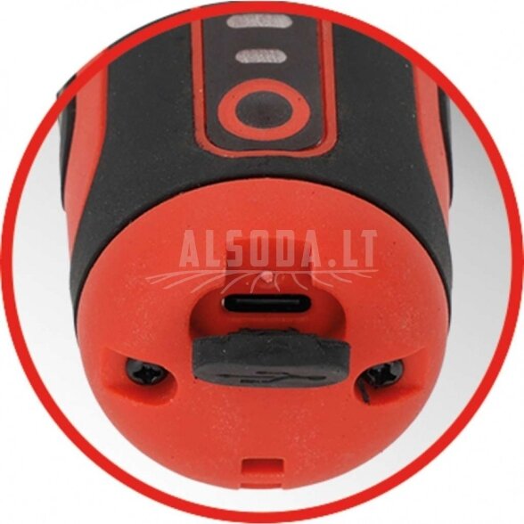 Akumuliatorinis suktuvas eMONSTER,  komplektas su 1/4´´ antg, KS Tools 4