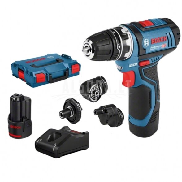 Akumuliatorinis suktuvas-gręžtuvas BOSCH GSR 12V-15 FC su priedais Akumuliatorinis suktuvas-gręžtuvas BOSCH GSR 12V-15 FC su priedais